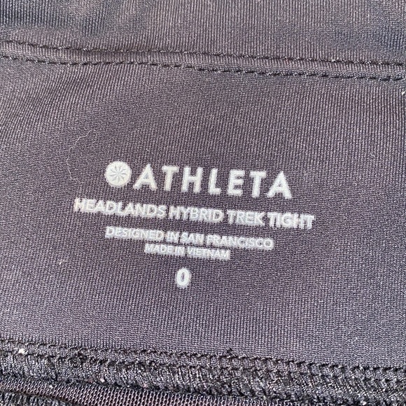 Athleta Headlands Hybrid Trek Tight women’s black pull on leggings size 0 - Picture 4 of 9